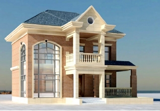 120平方米二層農村自建別墅設計施工圖紙全套CAD12X11米