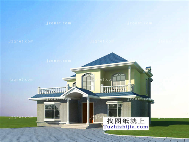 162平方米二層小別墅設(shè)計(jì)圖紙及效果圖大全，12X13米