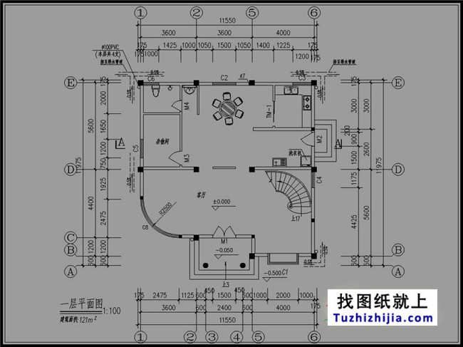 120平方米農村四層別墅設計圖