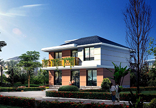 90平方米新農(nóng)村二層自建房屋設(shè)計全套施工圖紙帶外觀效果圖10X9米