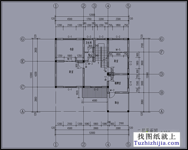 110平方米農村兩層別墅設計效果圖及圖紙，12X12米