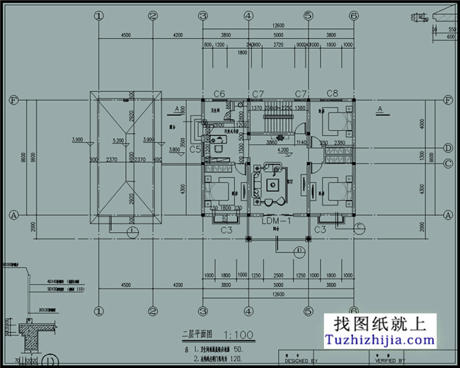 126平方米清新實用型新農村二層小別墅設計圖紙帶效果圖,13x10米