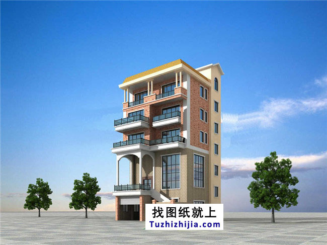 新農村六層房屋設計圖紙及效果圖