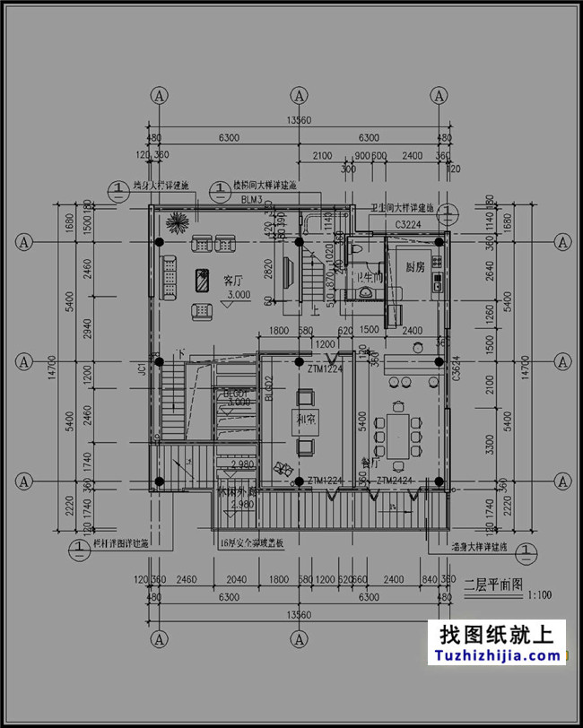 200平方米農村四層房屋設計圖紙