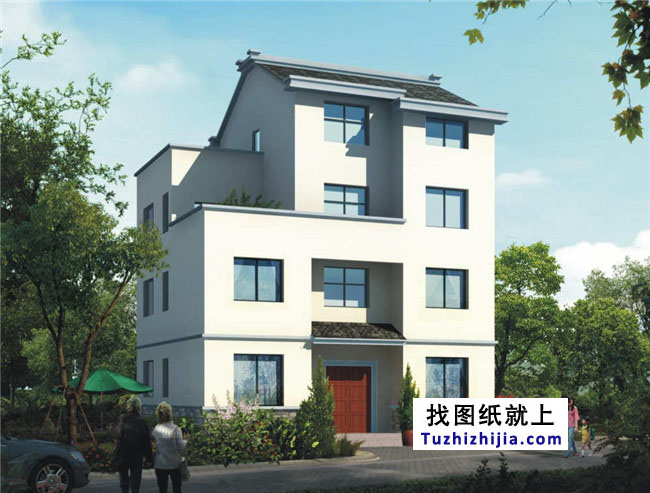 造價20萬新農村簡約三層半房屋設計圖紙