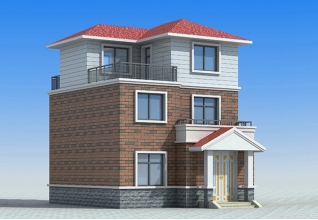 小型新農村三層房屋設計圖紙，帶露臺，預算20萬內