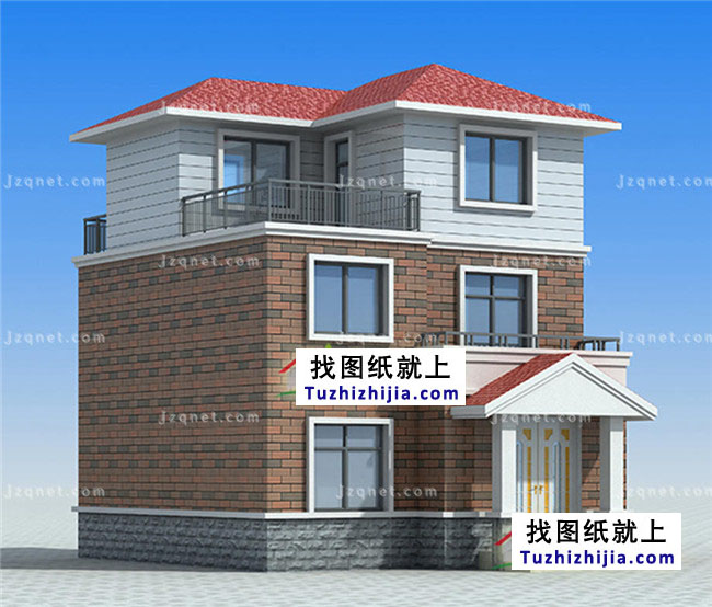 小型新農村三層房屋設計圖紙