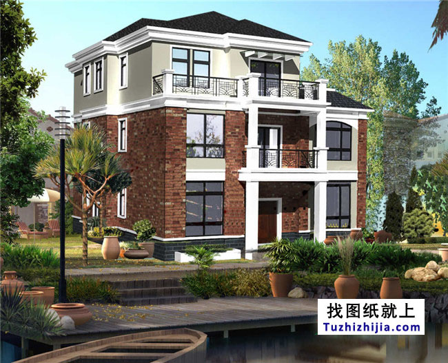 大氣實用的三層別墅設計圖紙及效果圖