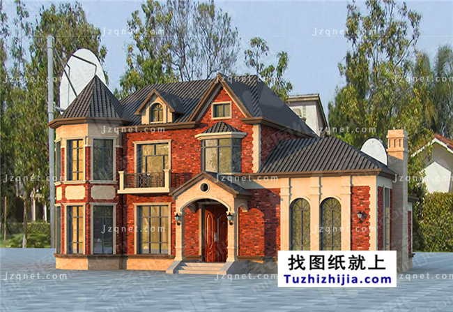 150平方米二層別墅設計及效果圖展示下載,17X10米