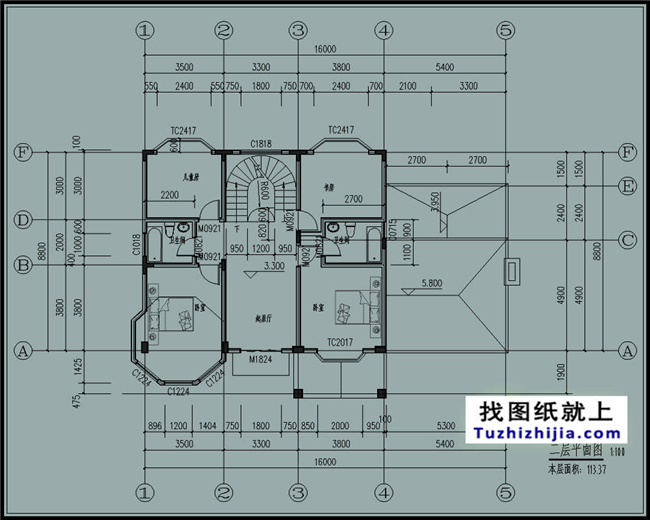 150平方米二層別墅設計及效果圖展示下載,17X10米
