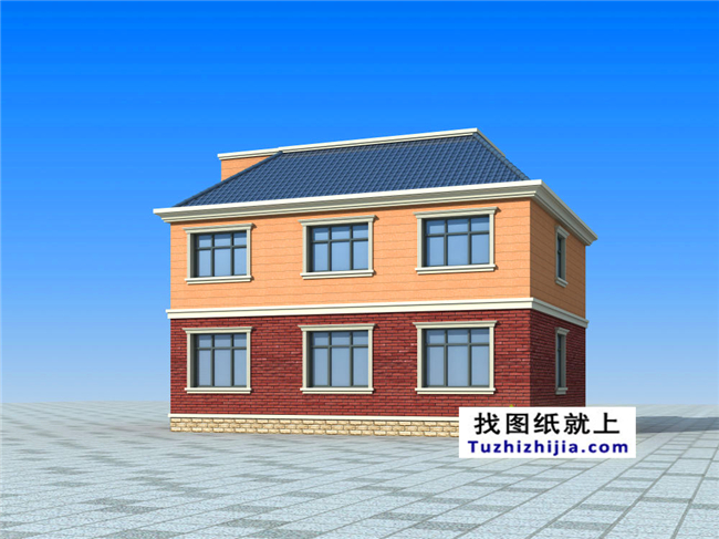 120平方米現代實用的新農村二層自建房屋設計圖紙及效果圖大全,12x10米