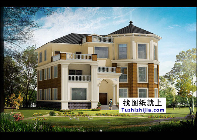 高端歐式三層別墅設計圖紙