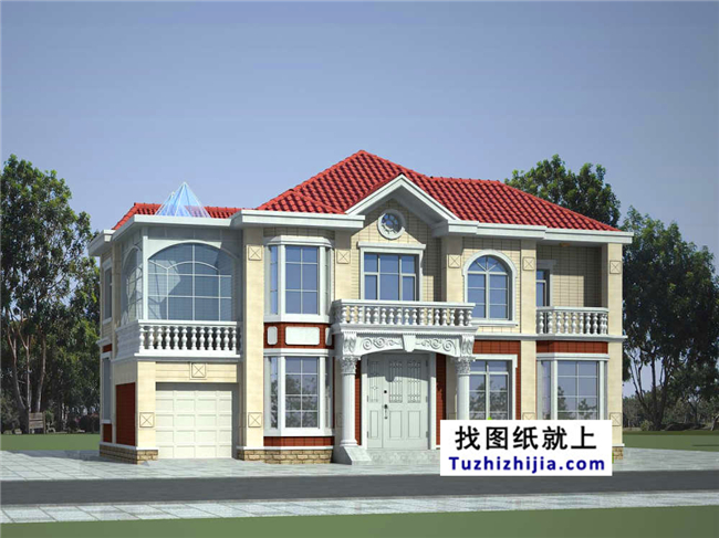 166平方米農村帶陽光房的二層小別墅設計圖紙帶外觀圖18.16米*9.16米 