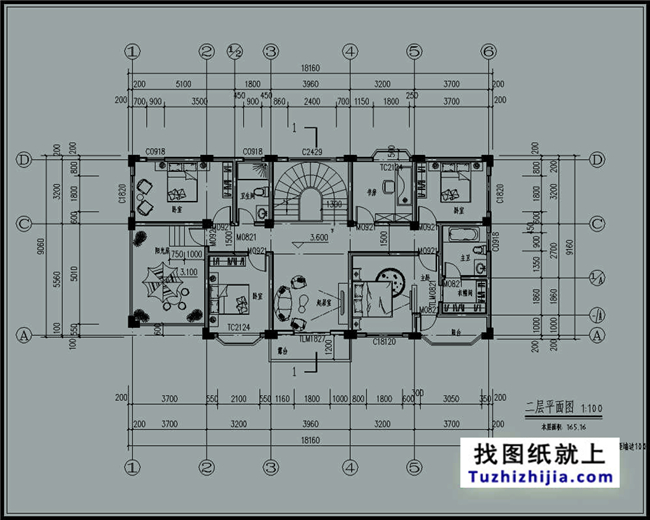 166平方米農村帶陽光房的二層小別墅設計圖紙帶外觀圖18.16米*9.16米 
