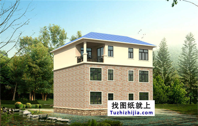 湖南實用三層房屋設計圖紙