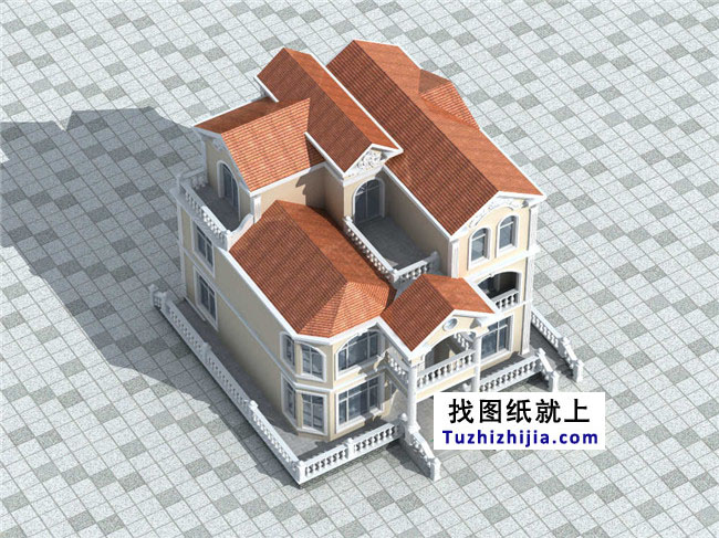 歐式風(fēng)格三層別墅建筑設(shè)計(jì)圖