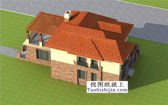 172平方米歐式自建二層別墅CAD設計圖紙帶外觀圖18.3米*10.7米 