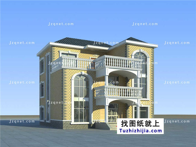 現(xiàn)代風(fēng)格三層別墅設(shè)計(jì)圖紙和效果圖