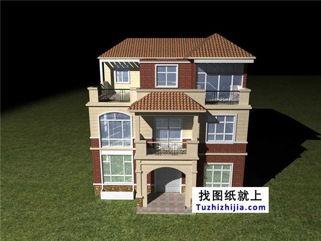 新農村二層半房屋設計圖紙及效果圖