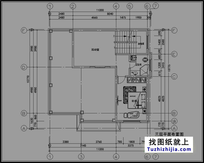 新農村二層半房屋設計圖紙及效果圖