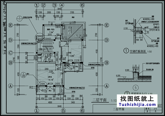 76平方米上海農村帶閣樓的小二層房屋設計圖,8x11米