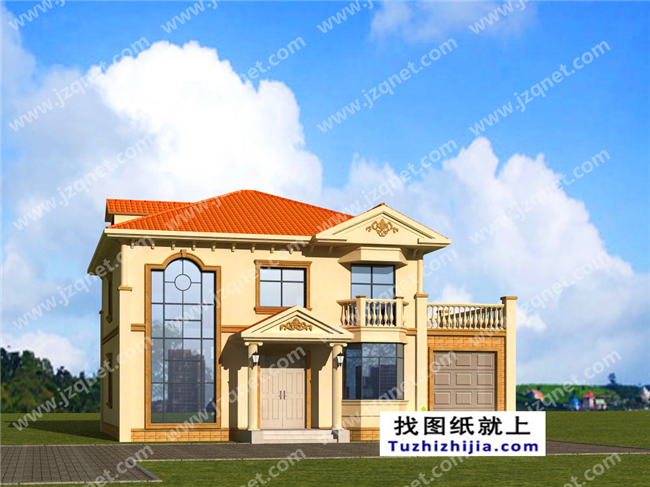 163平方米二層自建別墅設計施工建筑圖紙及效果圖,15x11米