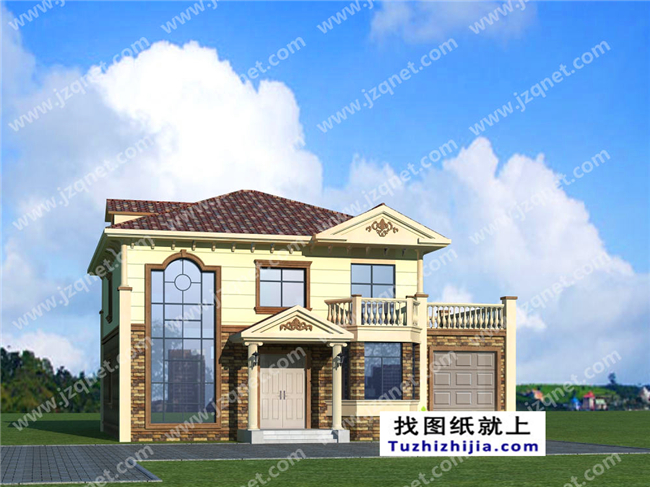 163平方米二層自建別墅設計施工建筑圖紙及效果圖,15x11米