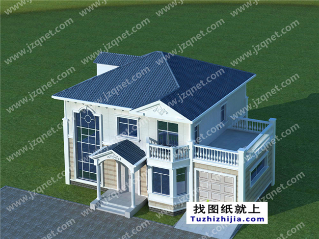 163平方米二層自建別墅設計施工建筑圖紙及效果圖,15x11米