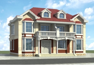 兄弟倆二層雙拼別墅設計圖紙，一層共用，設計新穎