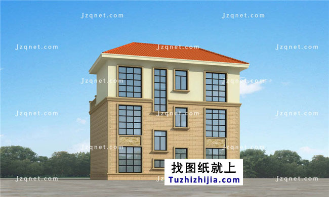 經典三層小別墅設計圖紙（效果圖+全套cad建筑圖）