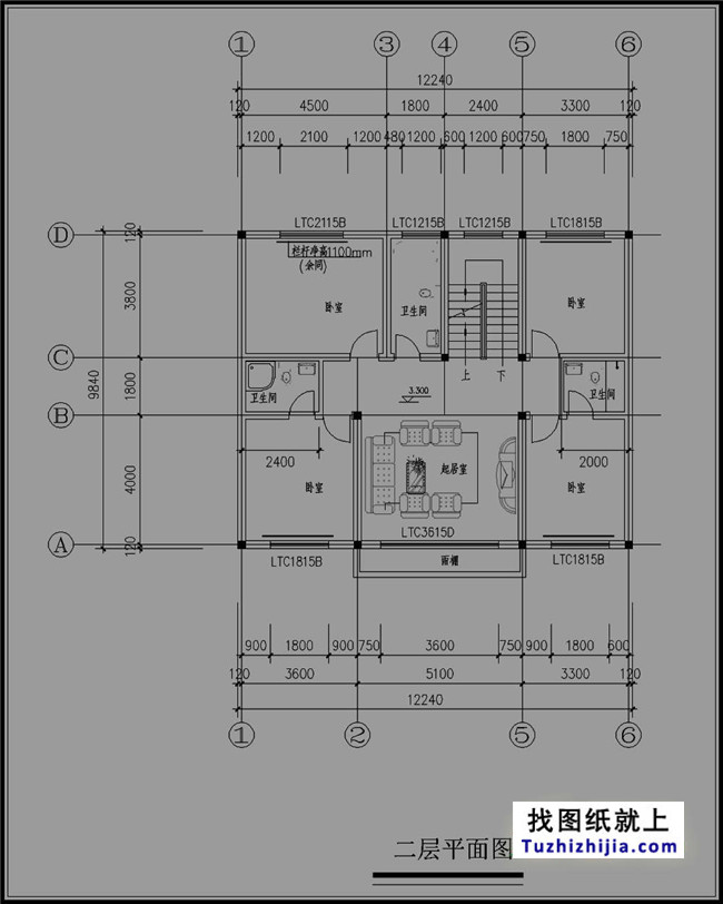 經典三層小別墅設計圖紙（效果圖+全套cad建筑圖）
