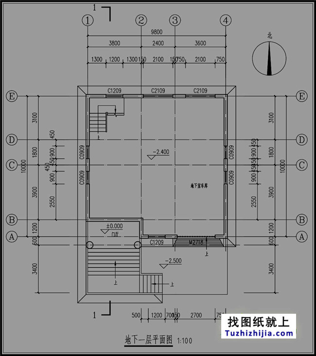100平方米自建三層半別墅設計圖紙