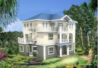 165平方米三層農村別墅房屋全套設計圖紙15X13米