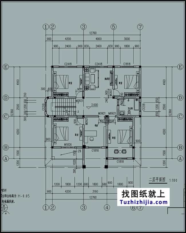 153平方米自建三層別墅設計建筑圖紙帶外觀,13x12米