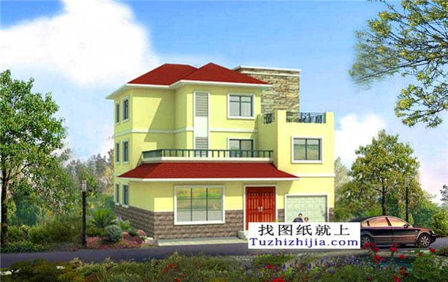 150平方米三層新農村自建別墅設計圖紙,13x12米