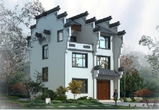 90平方米徽派風格三層別墅施工建筑設計圖紙大全9x10米