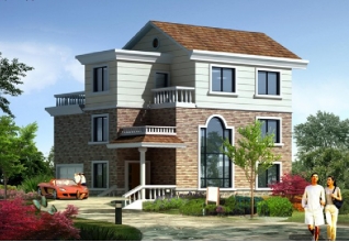 120平方米農(nóng)村漂亮三層別墅施工設(shè)計建筑圖紙12x11米