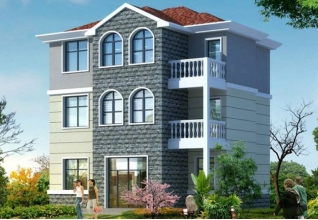 100平方米新農(nóng)村三層別墅CAD設(shè)計(jì)圖紙10X10米