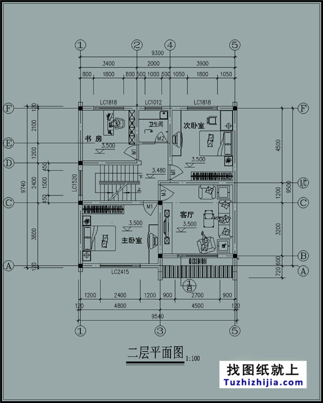 90平方米徽派風格三層別墅施工建筑設計圖紙大全,9x10米