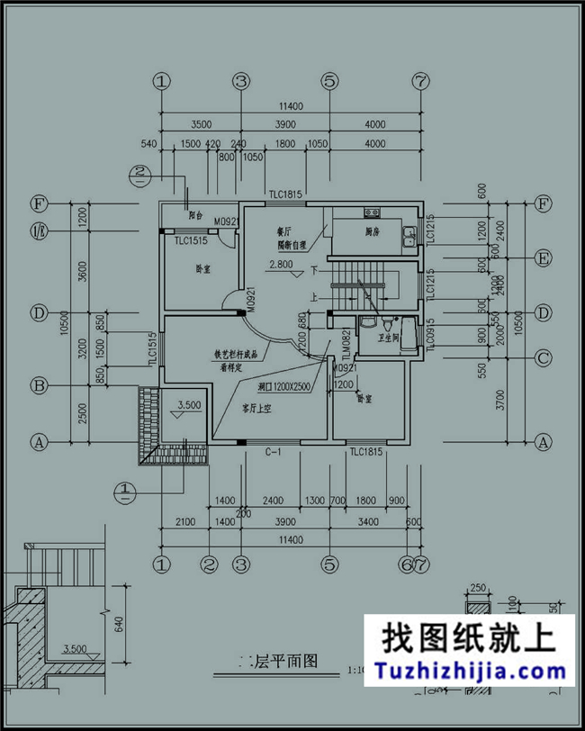 120平方米農村漂亮三層別墅施工設計建筑圖紙,12x11米
