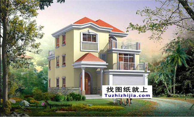 135平方米農村三層別墅建筑圖紙及效果圖,17x10米