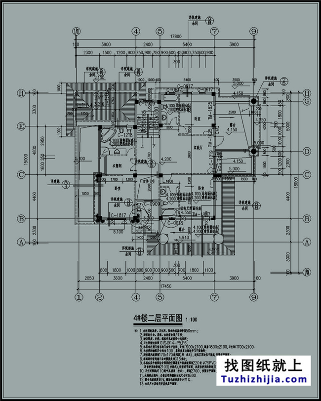 180平方米農(nóng)村三層豪華別墅設(shè)計(jì)圖紙及效果圖,17X18米
