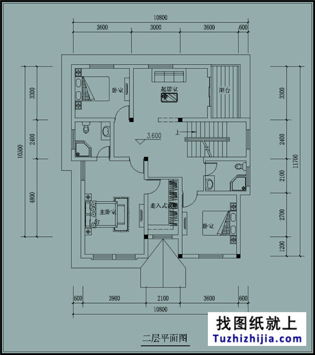110平方米三層自建別墅設計建筑圖紙及效果圖,11X11米