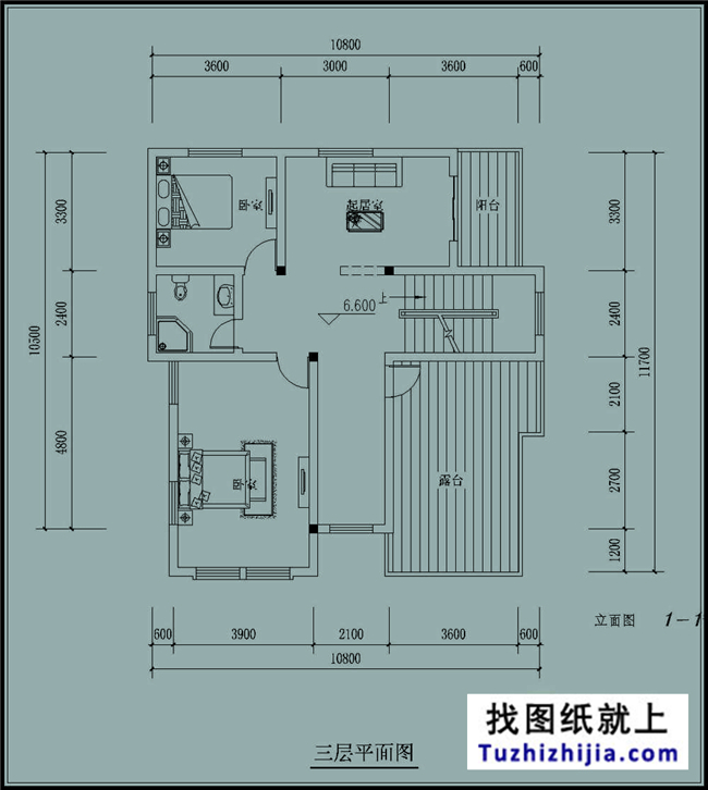 110平方米三層自建別墅設計建筑圖紙及效果圖,11X11米