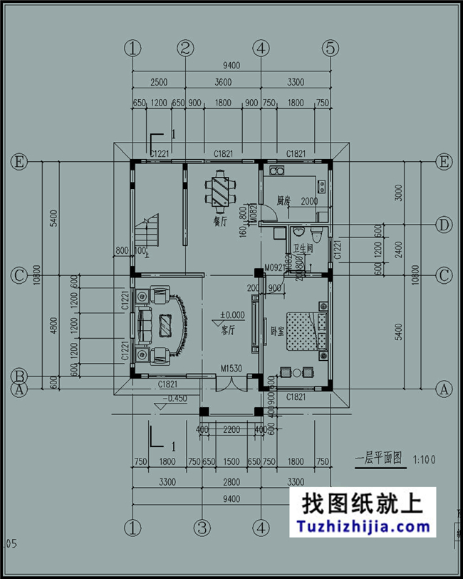 105平方米新農(nóng)村自建三層小別墅設(shè)計(jì)施工圖,10x11米
