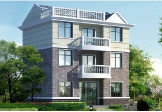 占地100平新農(nóng)村三層房屋設(shè)計(jì)圖紙及效果圖