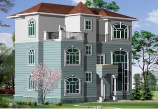 150平方米鄉村清新洋氣三層別墅設計圖紙15X10米