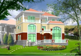 240平方米大氣實用農村三層別墅設計施工圖紙16x15米