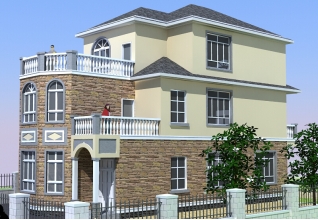 110平方米農村三層別墅設計施工建筑圖紙16X7米