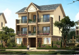 三層地中海風(fēng)格小別墅設(shè)計(jì)圖紙，含效果圖，10x12米